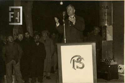 Conferencia de Américo Ghioldi para el Partido Socialista