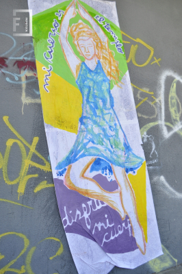 Intervención artística de Cíclicas Dialécticas, Colectiva Feminista Local