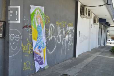 Intervención artística de Cíclicas Dialécticas, Colectiva Feminista Local