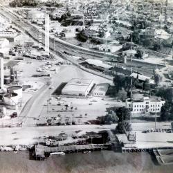 Vista aérea del puerto de la empresa E.S.S.O.