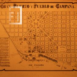 Plano del Puerto y Pueblo de Campana