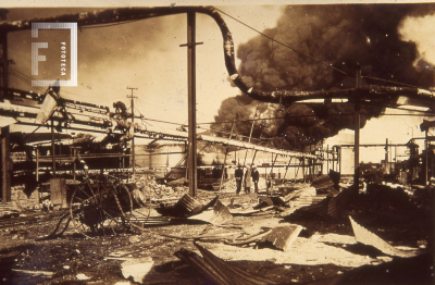 Incendio en la Compañía Nacional de Petróleo en 1934
