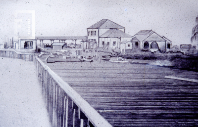 Muelle del F.C. al oeste de la estación vieja de tren