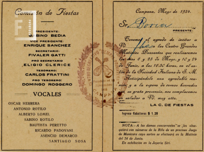 Invitación a "Cuatro Grandes Matinées Danzantes"