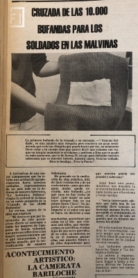 Fragmento del diario La Auténtica Defensa sobre la gesta de Malvinas