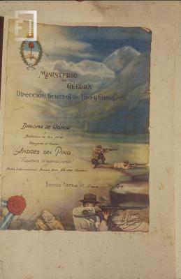 Diploma de Honor otorgado al Señor Andrés del Pino