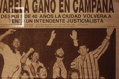 Nota periodística del triunfo de Jorge R. Varela en 1995