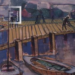 Pintura de la construcción del muelle