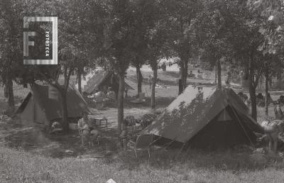 Sector de carpas en el Balneario Municipal de Campana