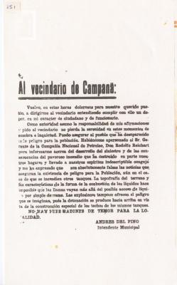 Carta del Intendente Andrés del Pino
