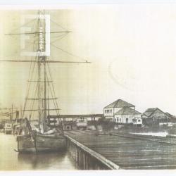 Muelle del ferrocarril en 1878