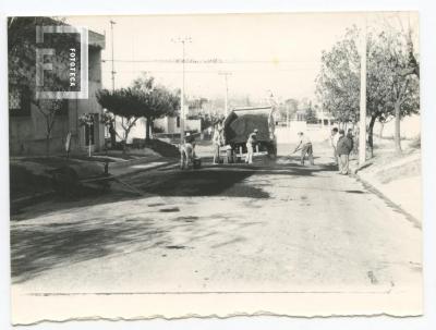 Trabajos de bacheo en calles de Campana