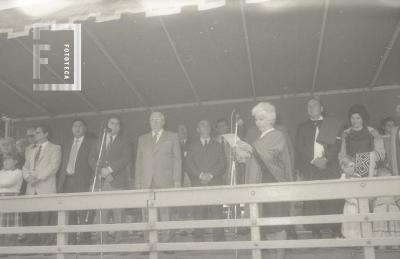 Acto de inauguración de la Plaza 1° de mayo