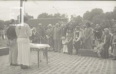 Acto de inauguración de la Plaza 1° de mayo