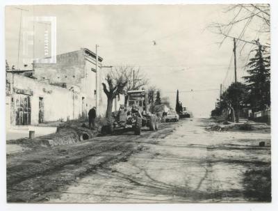 Obras de bacheo en distintas calles de Campana