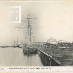 Muelle del ferrocarril en 1878
