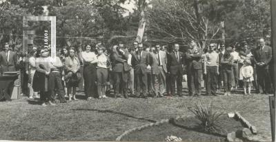 Colocación de la piedra fundamental del Colegio Secundario agrotécnico Holters